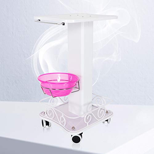 Professional Beauty Rolling Trolley Cart with Wheels - Salon Equipment Stand with Holder for Spa & Hairdresser - 40kg Capacity White Cart - Perfect for Salon Organization, Mobile Styling & Spa Treatments