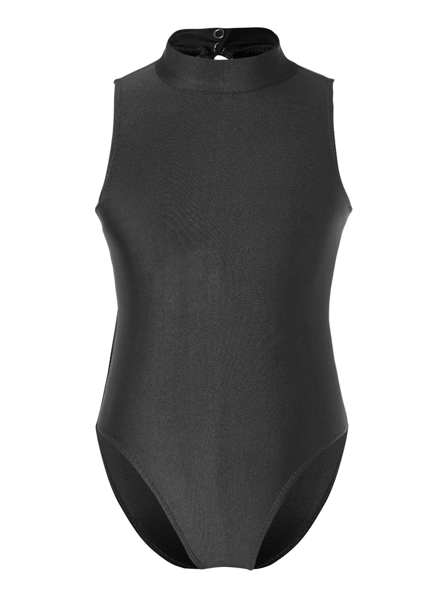 Girls Gymnastics Leotard - Mock Neck Sleeveless Ballet Dance Costume with Cutout Back for Kids | Perfect for Ballet Class, Dance Recitals & Gymnastics Training