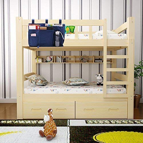 Upgraded Bedside Caddy with 3 POM Buckles - Hanging Organizer for Phone, Magazine, Remote & Accessories - Perfect for Dorm, Bunk Bed, Hospital, Bed Rail, Headboard - Great for Small Spaces, Apartments, Bathrooms & Travel Use