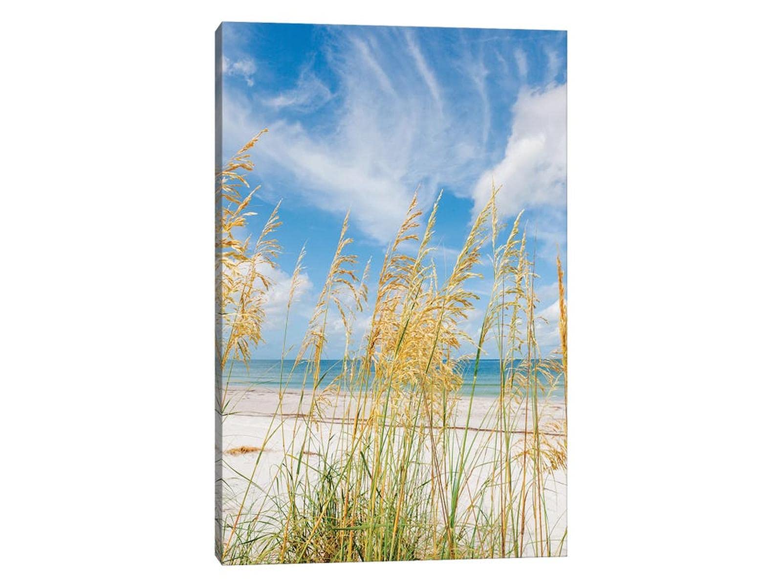 TIMUBA Beach Canvas Wall Art - St Pete Beach Seascape Ocean Painting, Framed Ready to Hang Wall Decor (28