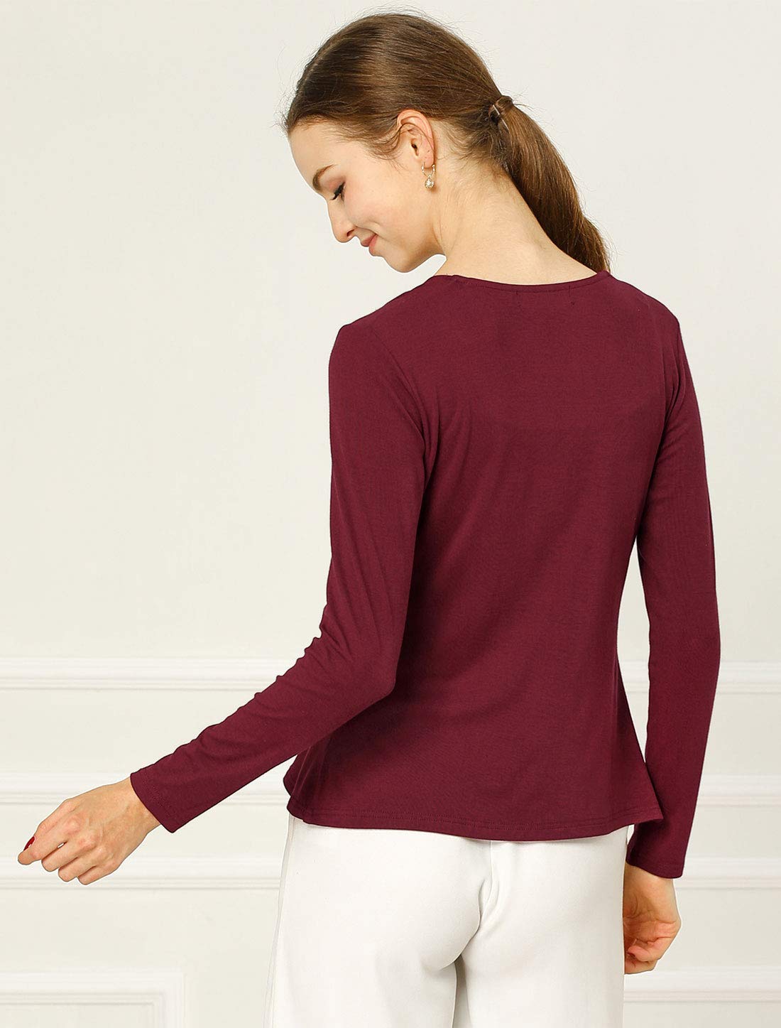 Allegra K Women's Tie Front Knit Cardigan with Ruffle Draped Detail - Elegant Casual Sweater for Office, Date Night & Fall Layering