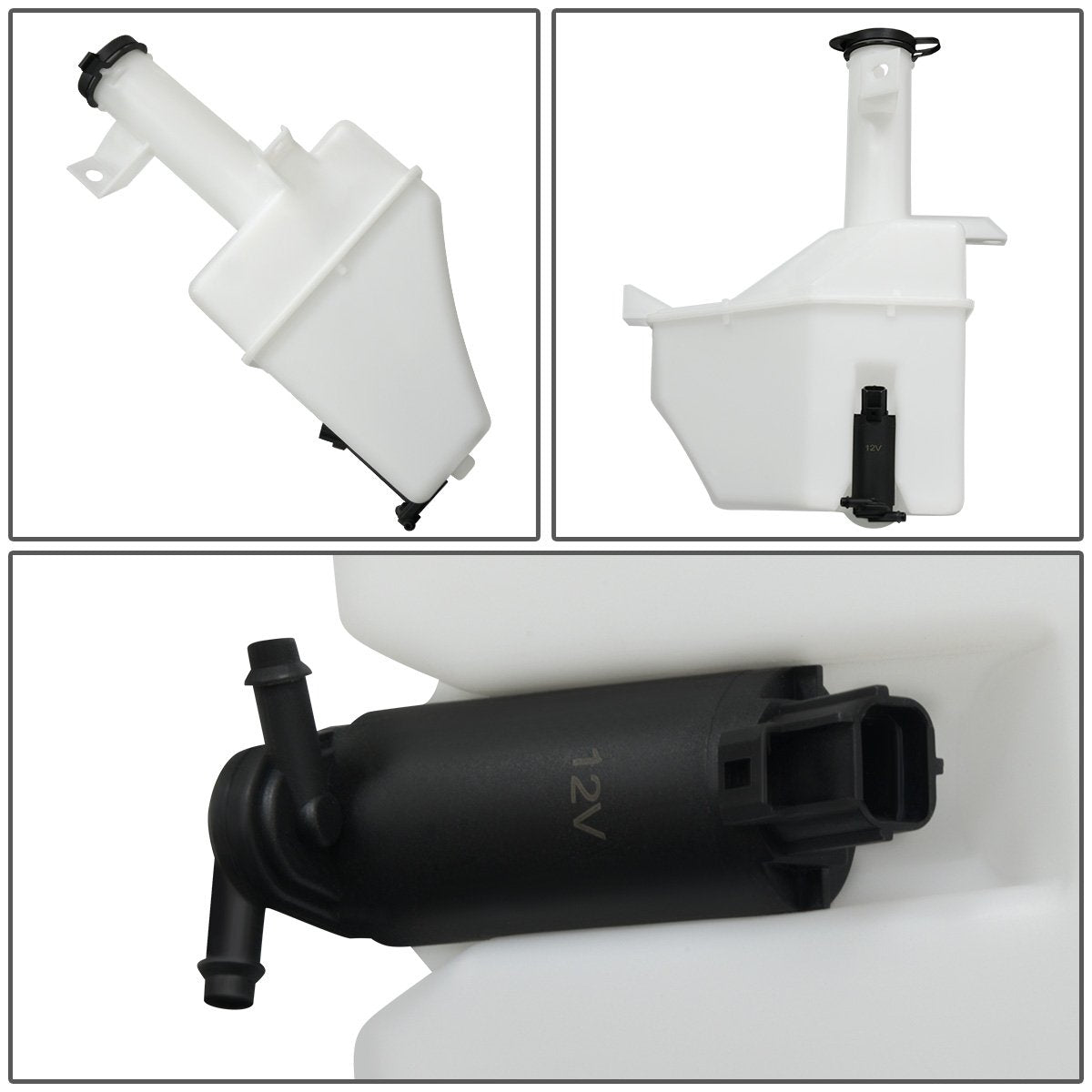 10-13 Ford Transit Connect Windshield Washer Reservoir Tank with Fluid Pump - Replacement Washer Fluid Bottle for Easy Windshield Cleaning & Maintenance