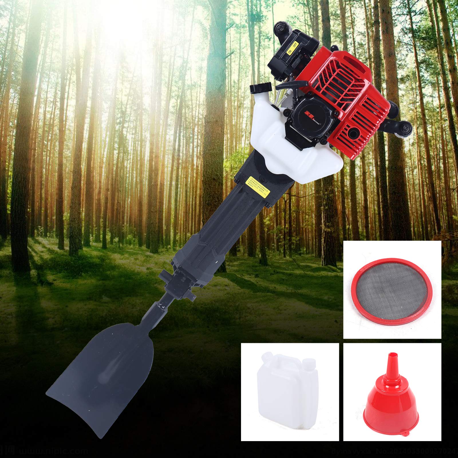 DYRABREST 2-Stroke Gas Powered Root Shovel - Heavy Duty Gardening Tool for Tree Planting, Landscaping & Yard Work | Perfect for Digging, Trenching & Soil Removal
