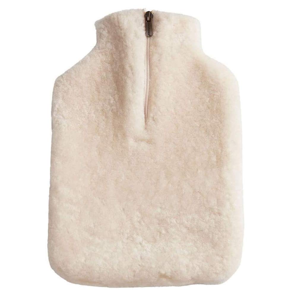 Lambland Premium Sheepskin Water Bottle Cover - Soft Cream Color, Insulated & Cozy for 16-32 oz Bottles - Perfect for Home, Office & Outdoor Use
