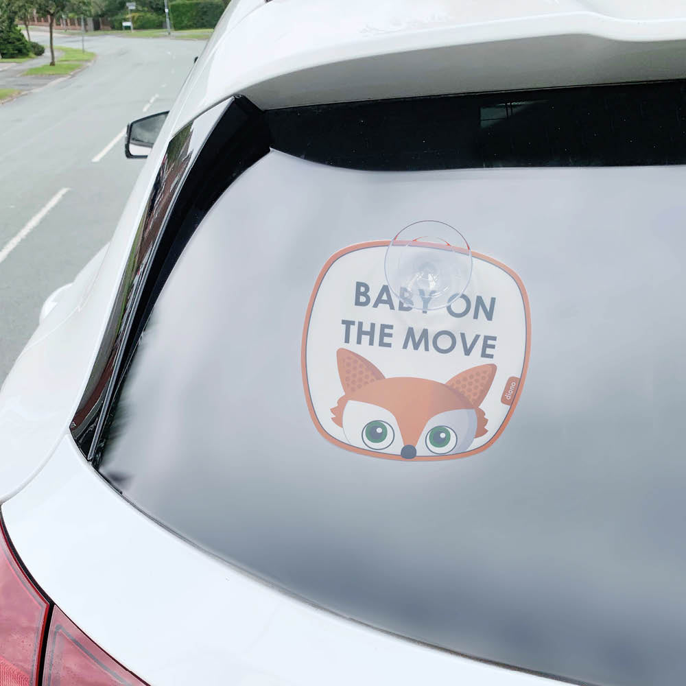 Diono Baby On The Move Car Seat Safety Signs 2 Pack - Perfect for Travel, Daycare & Child Safety Awareness