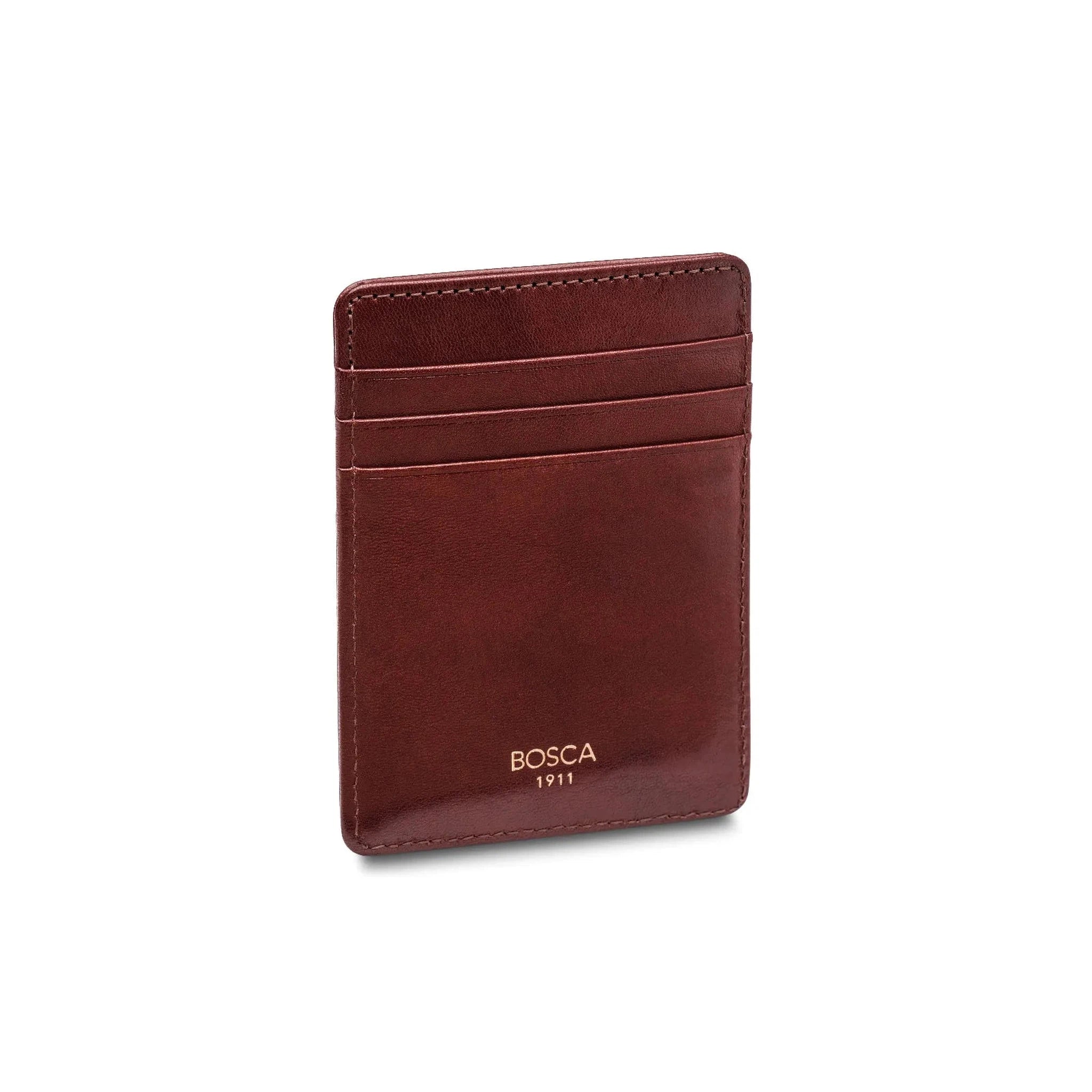 Bosca Old Leather Deluxe Front Pocket Wallet for Men - Genuine Leather Bifold Wallet with RFID Protection - Perfect for Everyday Use, Travel & Business