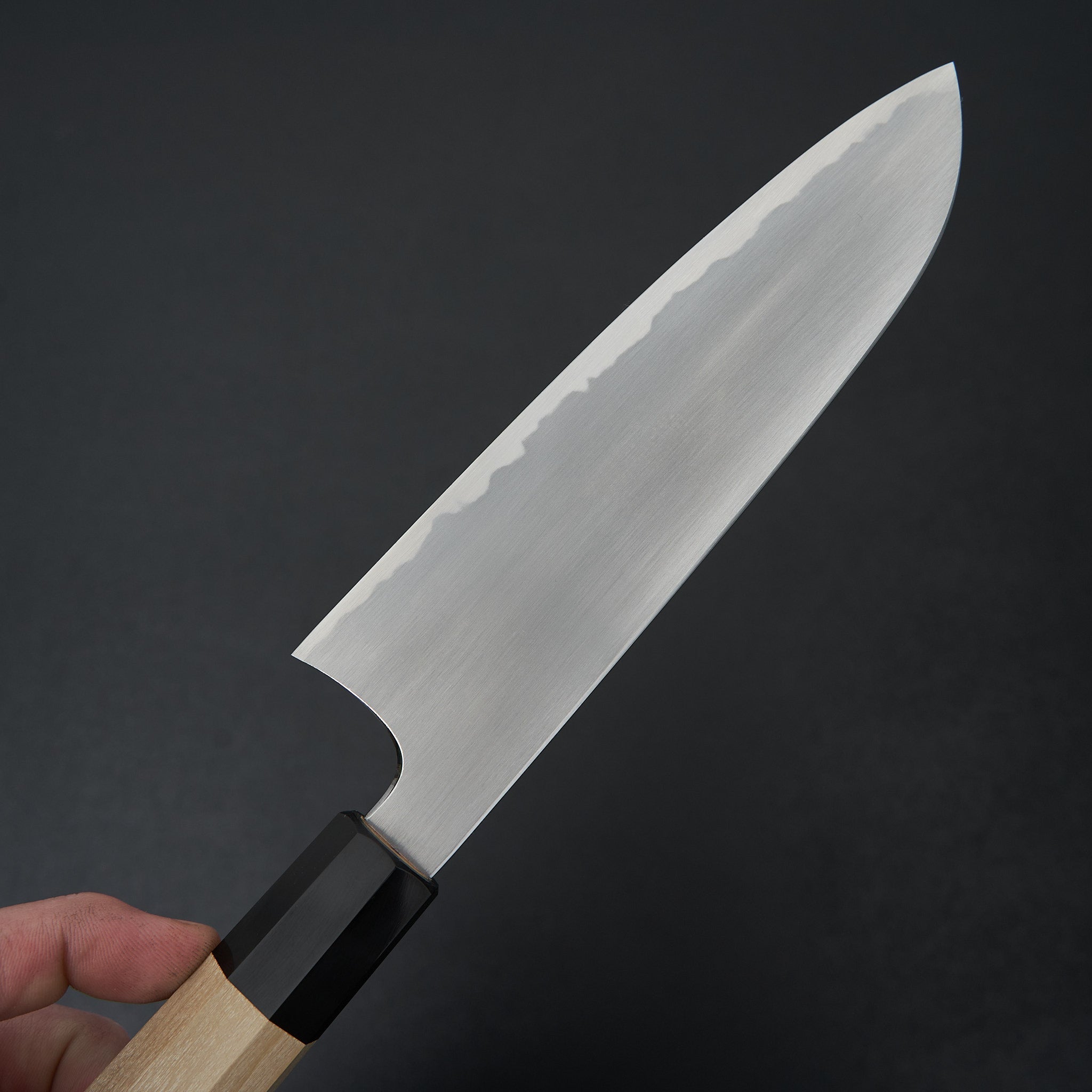 Hitohira Gorobei Rikichi White #2 Kasumi Santoku Knife with Ho Wood Handle - Premium Japanese Kitchen Knife for Slicing, Dicing & Chopping Vegetables, Meat & Fish