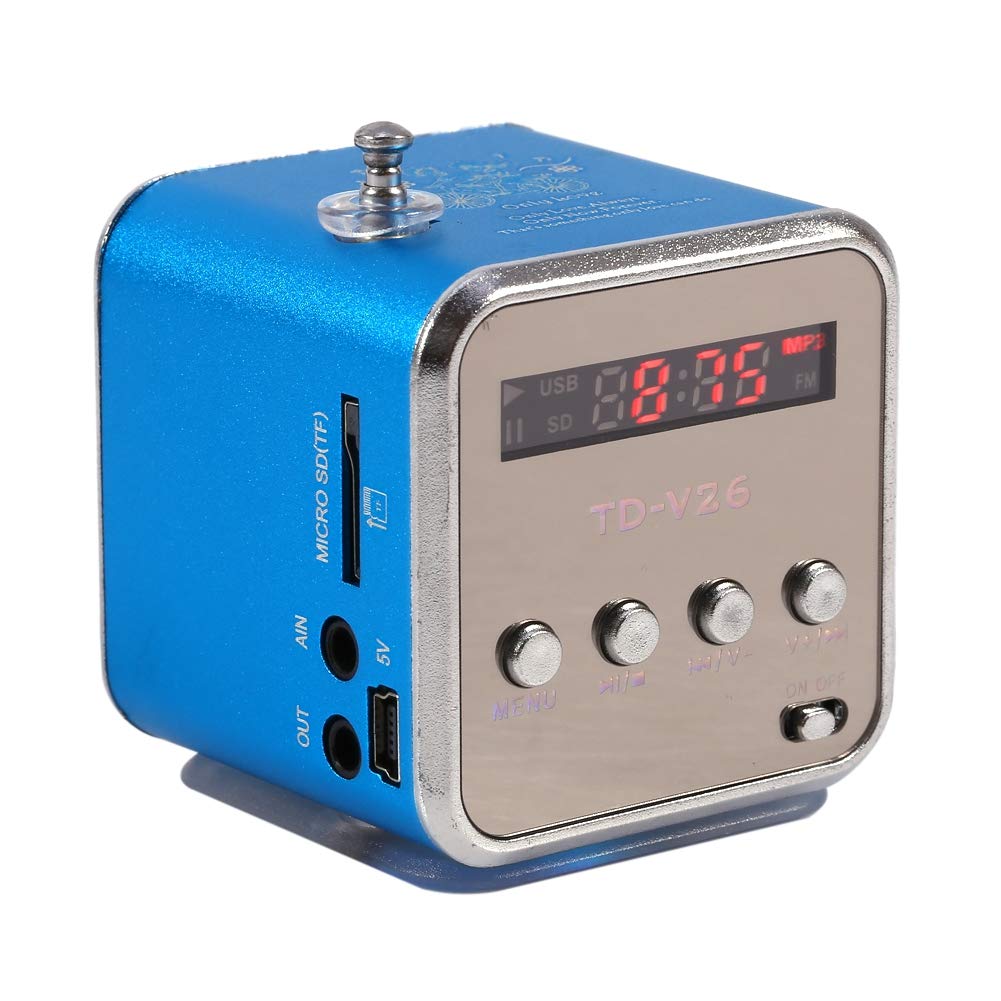 Portable FM Radio Speaker with Digital Stereo MP3/MP4 Player - Supports TF Card & USB, Built-in 600mAh Battery - Perfect for Home, Kitchen, Bathroom, Car & Parties | Compact Audio Device for Indoor/Outdoor Use