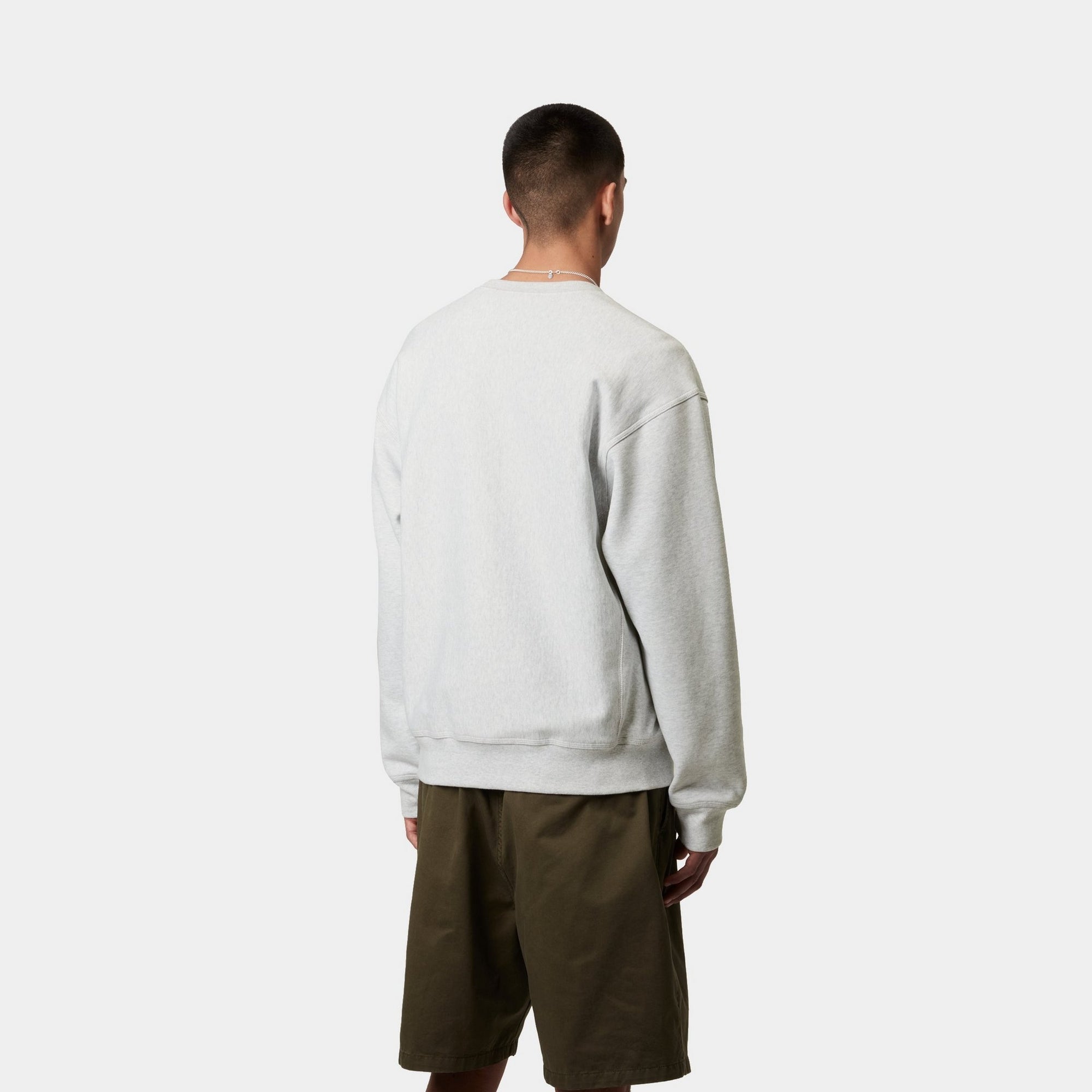 American Script Sweatshirt | Ash Heather Color | Comfortable Cotton Pullover | Perfect for Casual Wear, Street Style & College Outfits