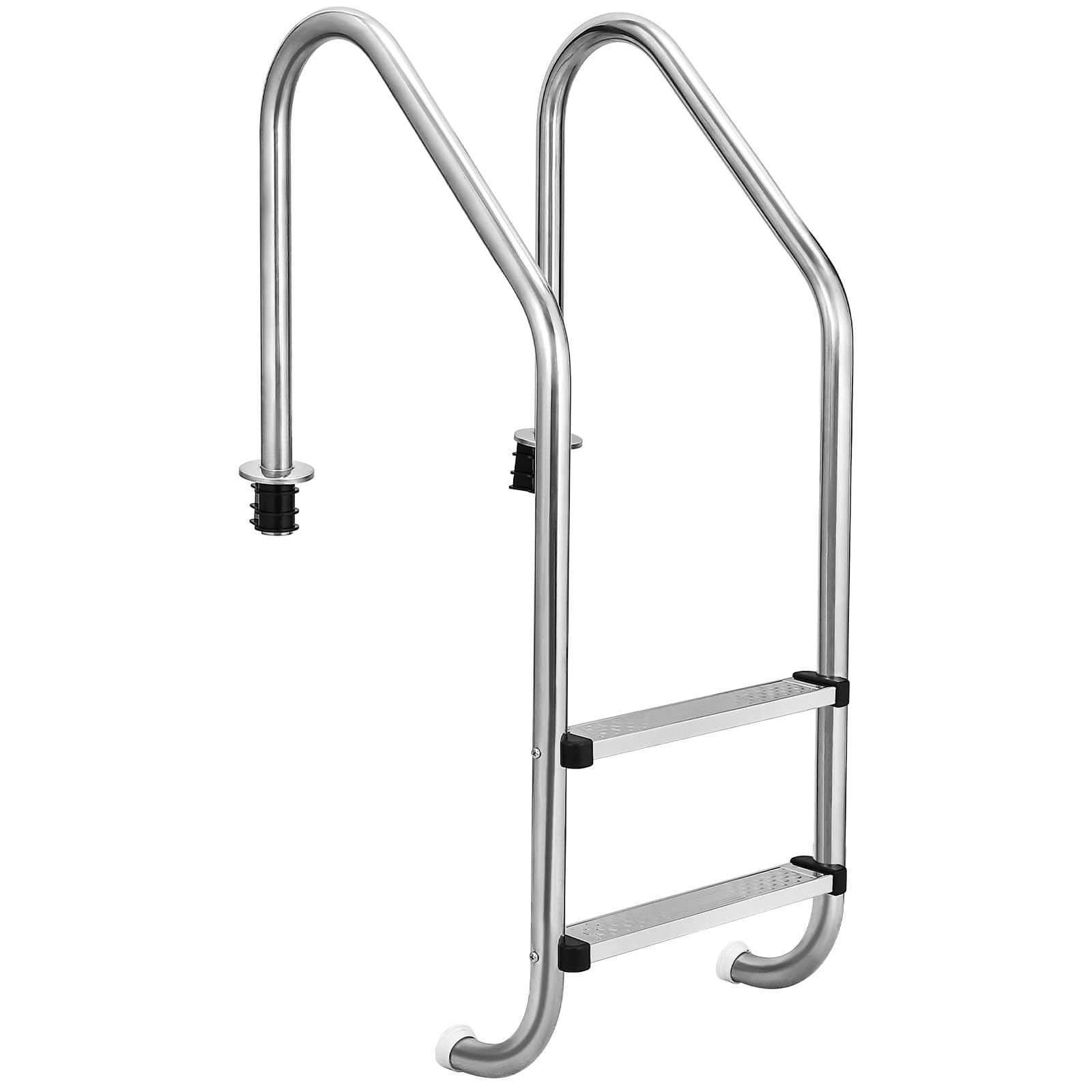 **304 Stainless Steel Heavy Duty Pool Ladder – 2-Step Above Ground Swimming Pool Entry System with Handrails & Non-Slip Pedals – Perfect for Inground & Above Ground Pools, Backyard Safety & Easy Pool Access**