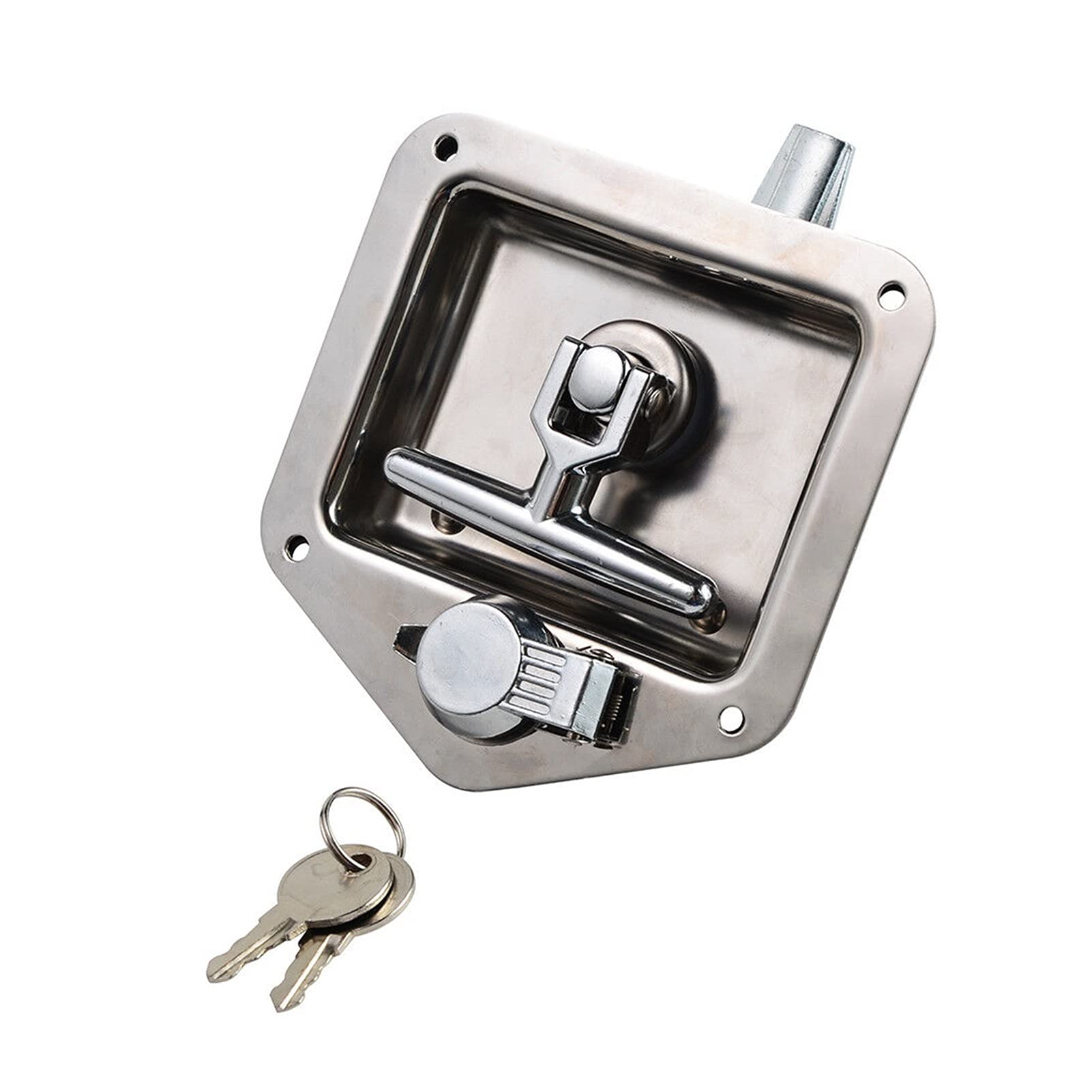 Stainless Steel Yacht Door Lock - 1 Piece Heavy Duty Toolbox Lock for Caravan, Truck & Marine Use | Durable T-Toolbox Lock Accessories for Secure Storage & Travel Protection