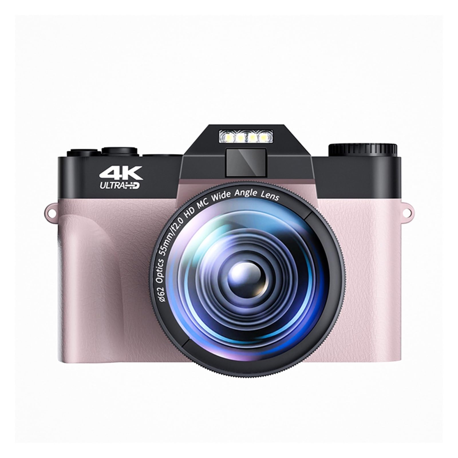 4K 48MP Digital Video Camera with Macro Lens & Wide Angle - WiFi Vlog Camcorder, 3
