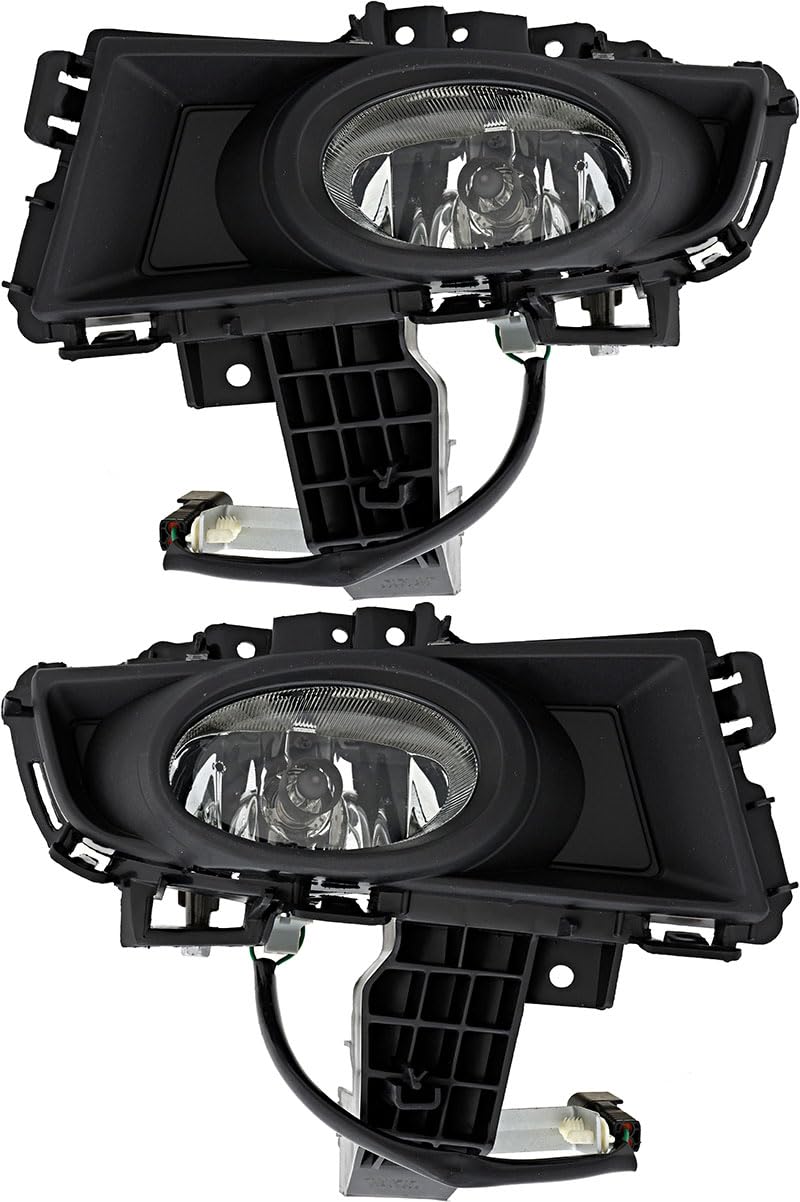 Mazda 3 Sedan Fog Lights Kit - Compatible with 2007 2008 2009 Models - Driver & Passenger Side Replacement Lamps - Perfect for Night Driving and Low Visibility Conditions