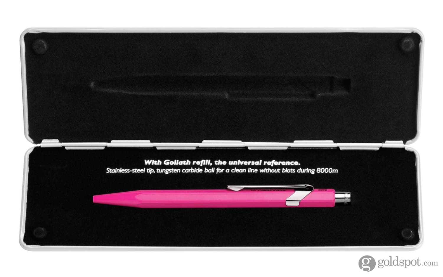 Caran d'Ache 849 Popline Ballpoint Pen - Fluorescent Pink Ink, Swiss-Made Premium Writing Pen for Office, School & Gift Giving