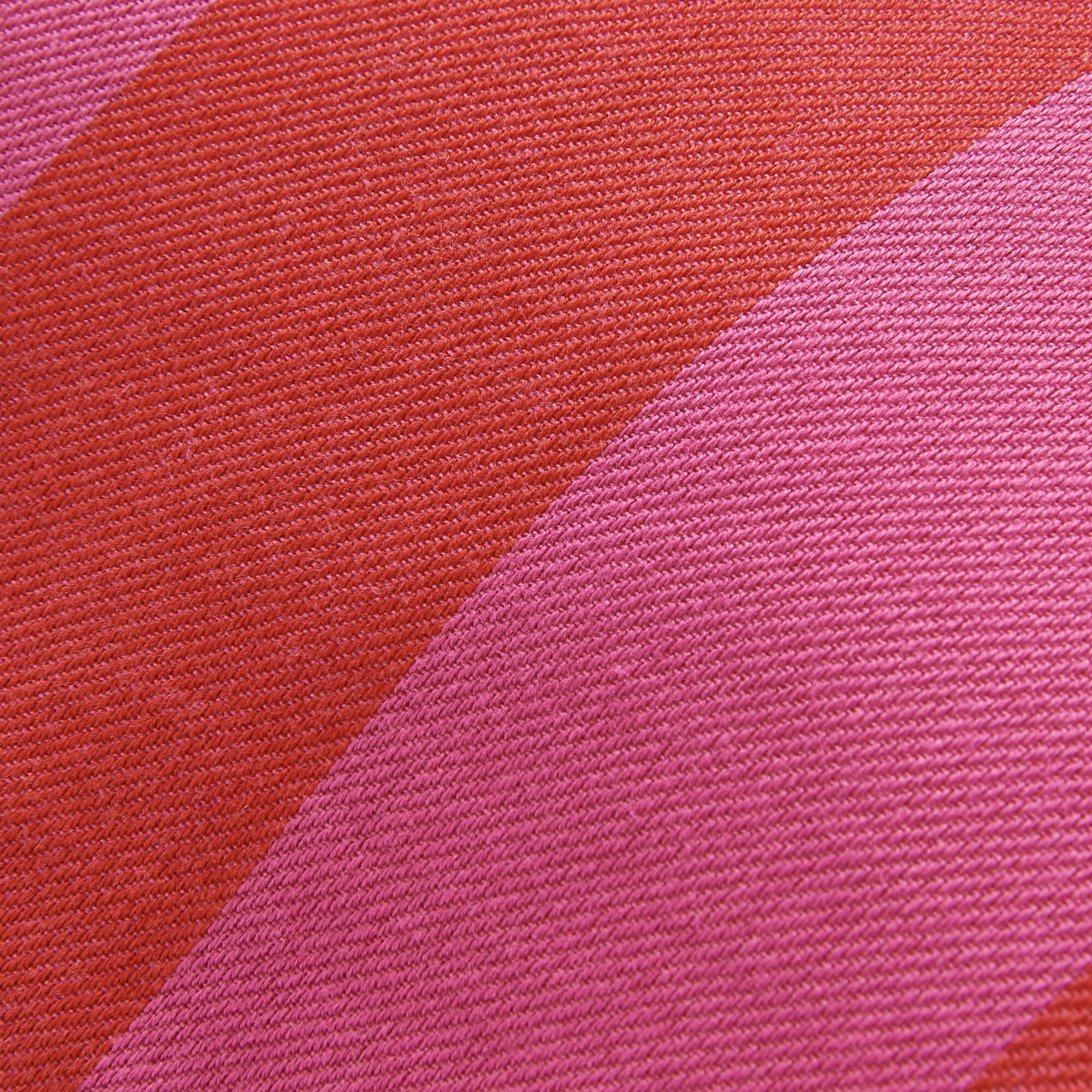 Frill Stripe Decorative Pillow Cover 18x18 Inches - Red and Pink Striped Cushion Case for Sofa, Bed, Chair - Home Decor & Living Room Accessories