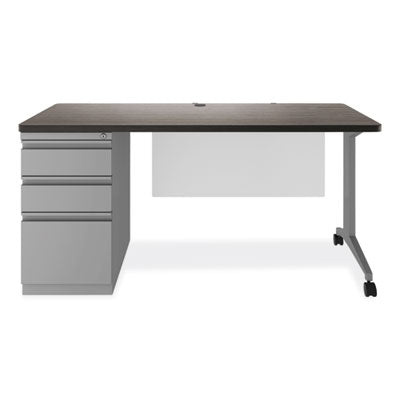 Alera® Modern Teacher Series Left Side Pedestal Desk with Box, Box & File Storage - 60