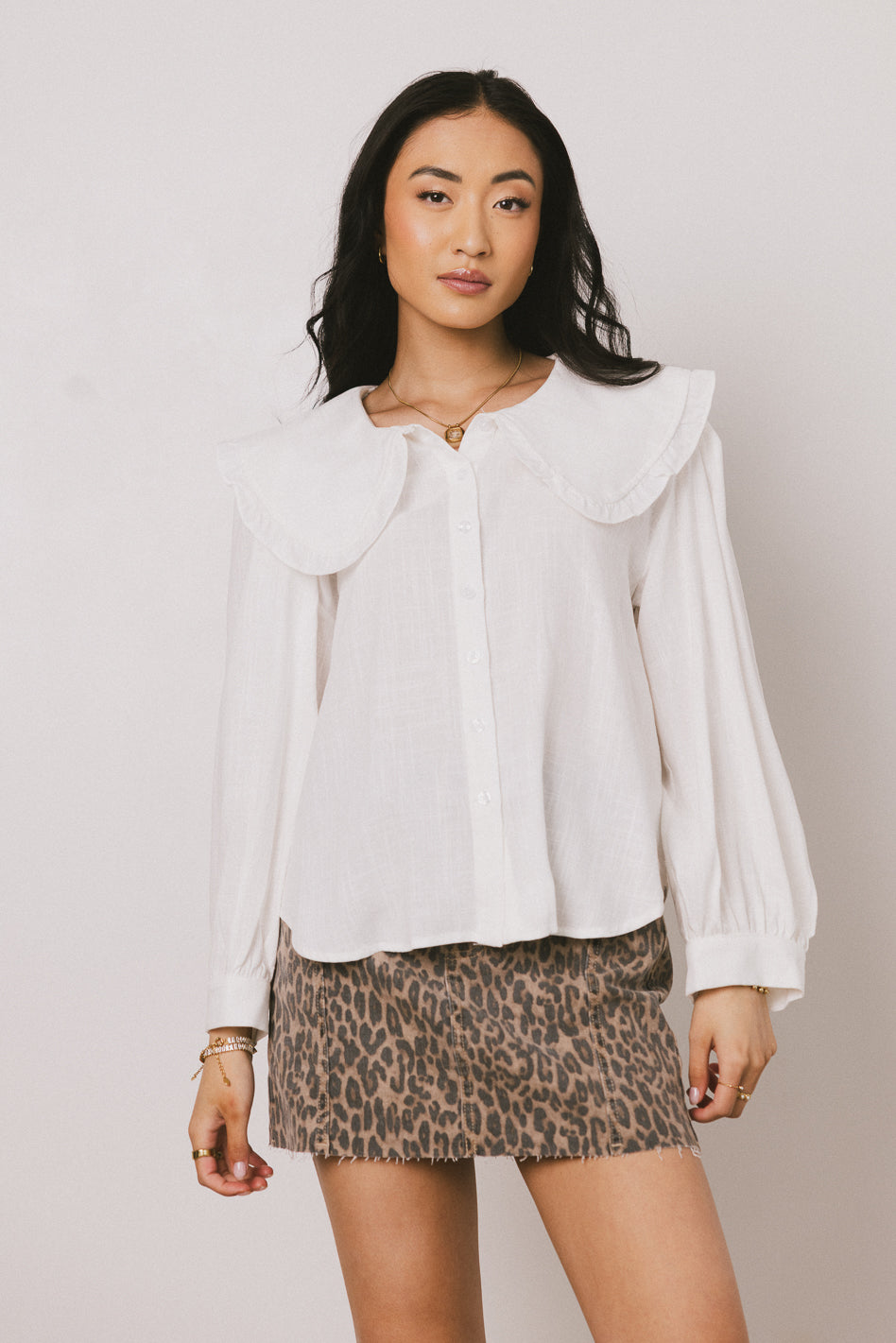 Liza Collared Button Up Shirt for Women - Classic Casual & Office Wear - Perfect for Work, Dates, and Everyday Outfits