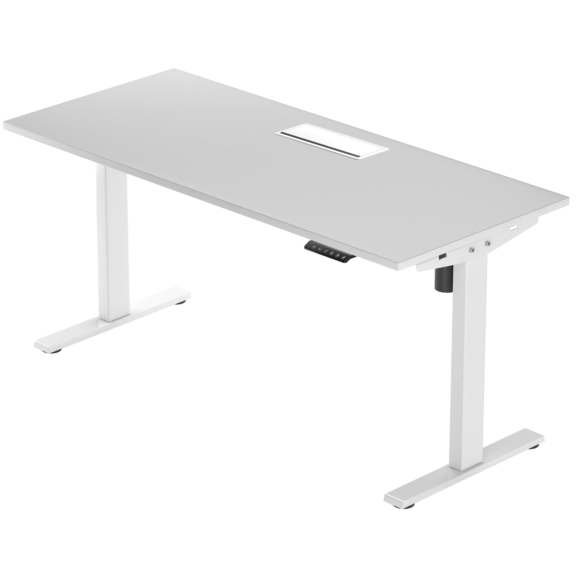 Adjustable Standing Desk 60 x 30 Inches - Electric Height Adjustable Desk for Home Office, Ergonomic Sit Stand Workstation with Memory Presets - Perfect for Remote Work, Gaming & Study Spaces