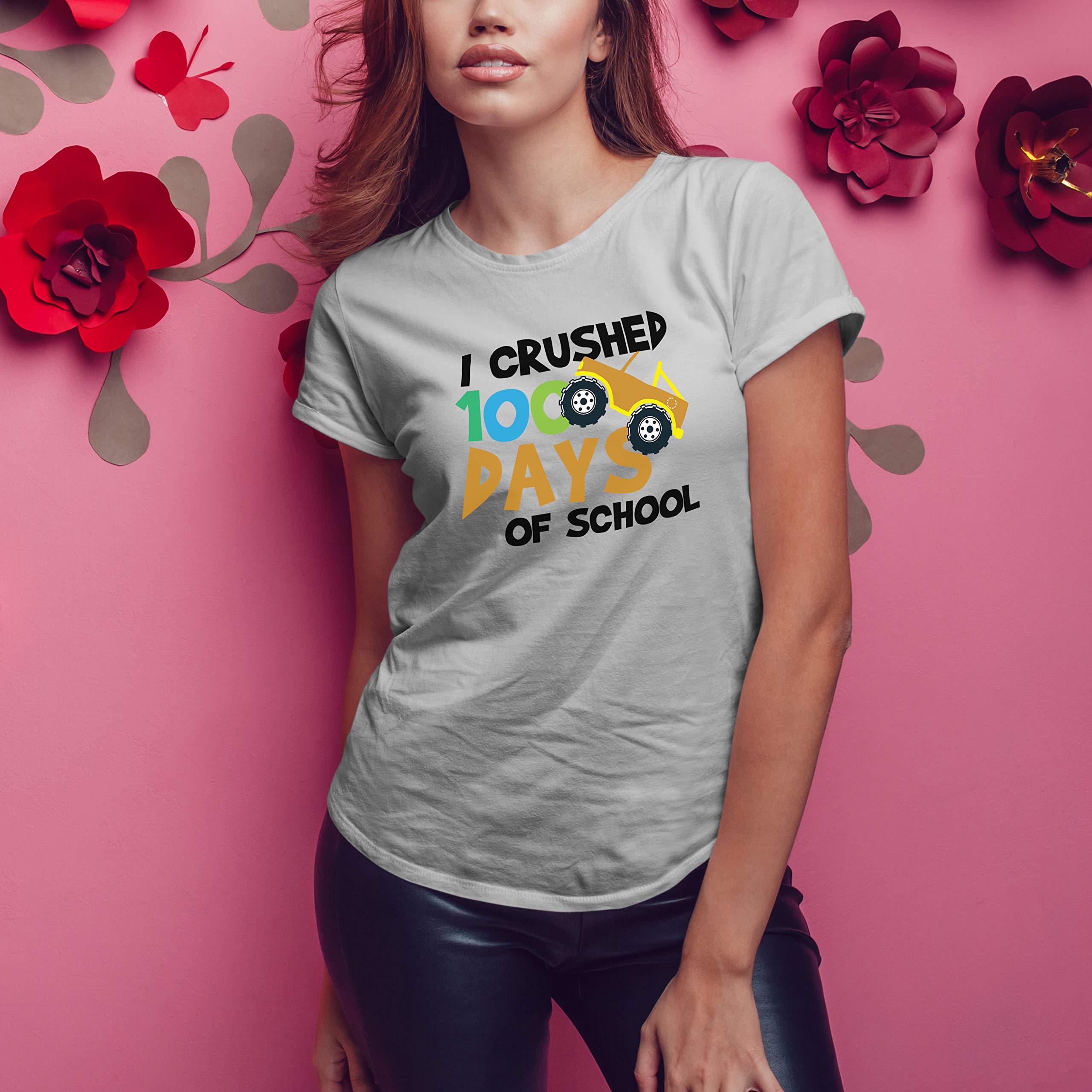 100 Days of School Women's T-Shirt - Funny Teacher Apparel & Student Celebration Tee - Perfect for Classrooms, School Events & Teacher Gifts