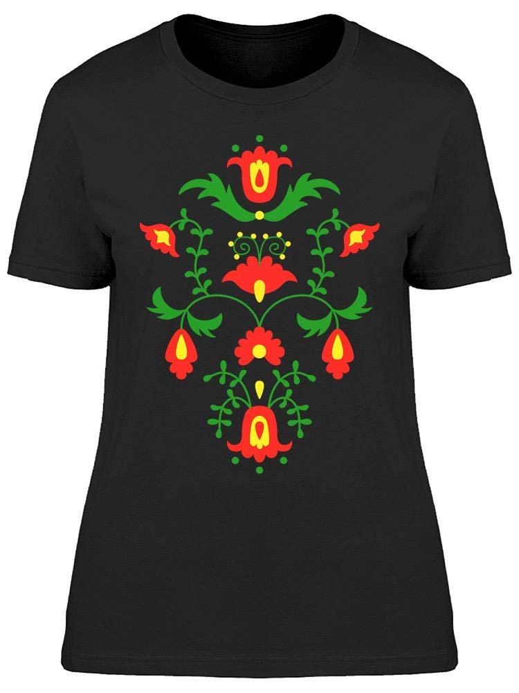 Smartprints Women's Red Floral Printed T-Shirt - Casual Comfort Tee for Everyday Wear, Outings & Layering
