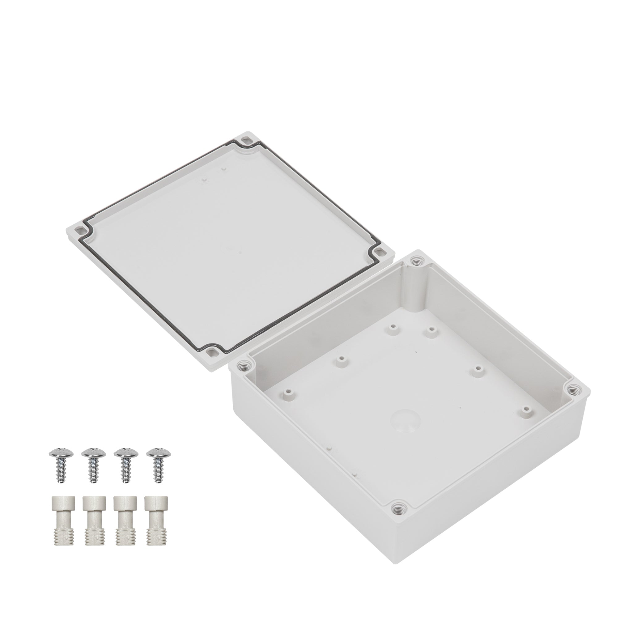 Boxco M Series 5.12 x 7.09 x 2.36 Inch (130 x 180 x 60mm) Waterproof Plastic Enclosure - IP67 Rated, IK08 Impact Resistant, ABS Material with Grey Screw-On Cover - Ideal for Outdoor Electronics, Industrial Equipment & DIY Projects