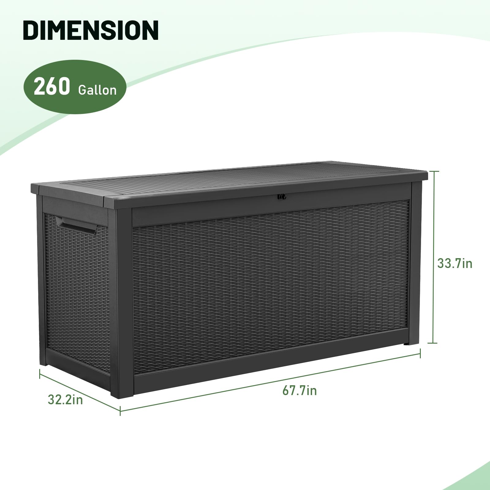 **XXXL 260 Gallon Large Waterproof Outdoor Storage Deck Box with Built-in Steel Beams – Heavy-Duty Resin Deck Box for Patio Furniture Cushions, Pool Supplies, Toys & Gardening Tools – Perfect for Backyard, Deck, and Poolside Storage**