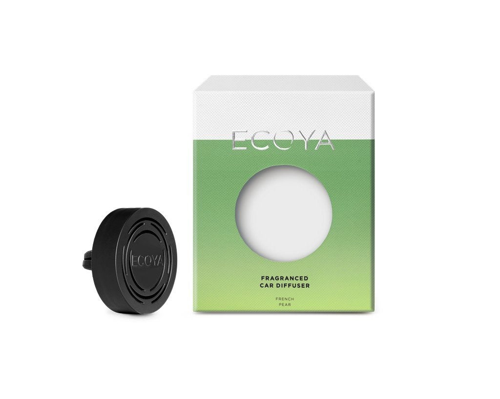 Ecoya Premium Car Diffuser with French Pear Scent - Aromatherapy Essential Oil Diffuser for Relaxation & Stress Relief While Driving