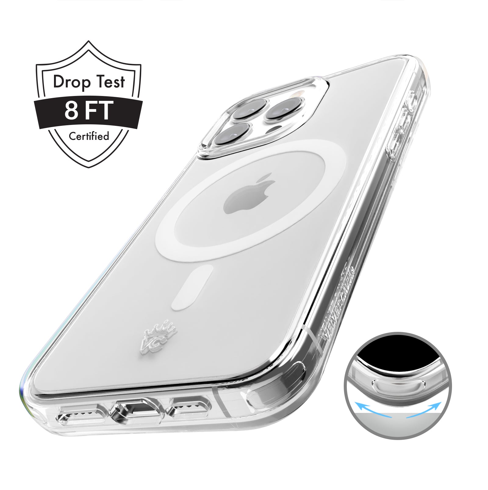 Ultra-Thin Clear MagSafe iPhone Case - Compatible with iPhone 15/14/13/12 Series - Shockproof & Scratch Resistant - Perfect for Everyday Use, Travel & Wireless Charging