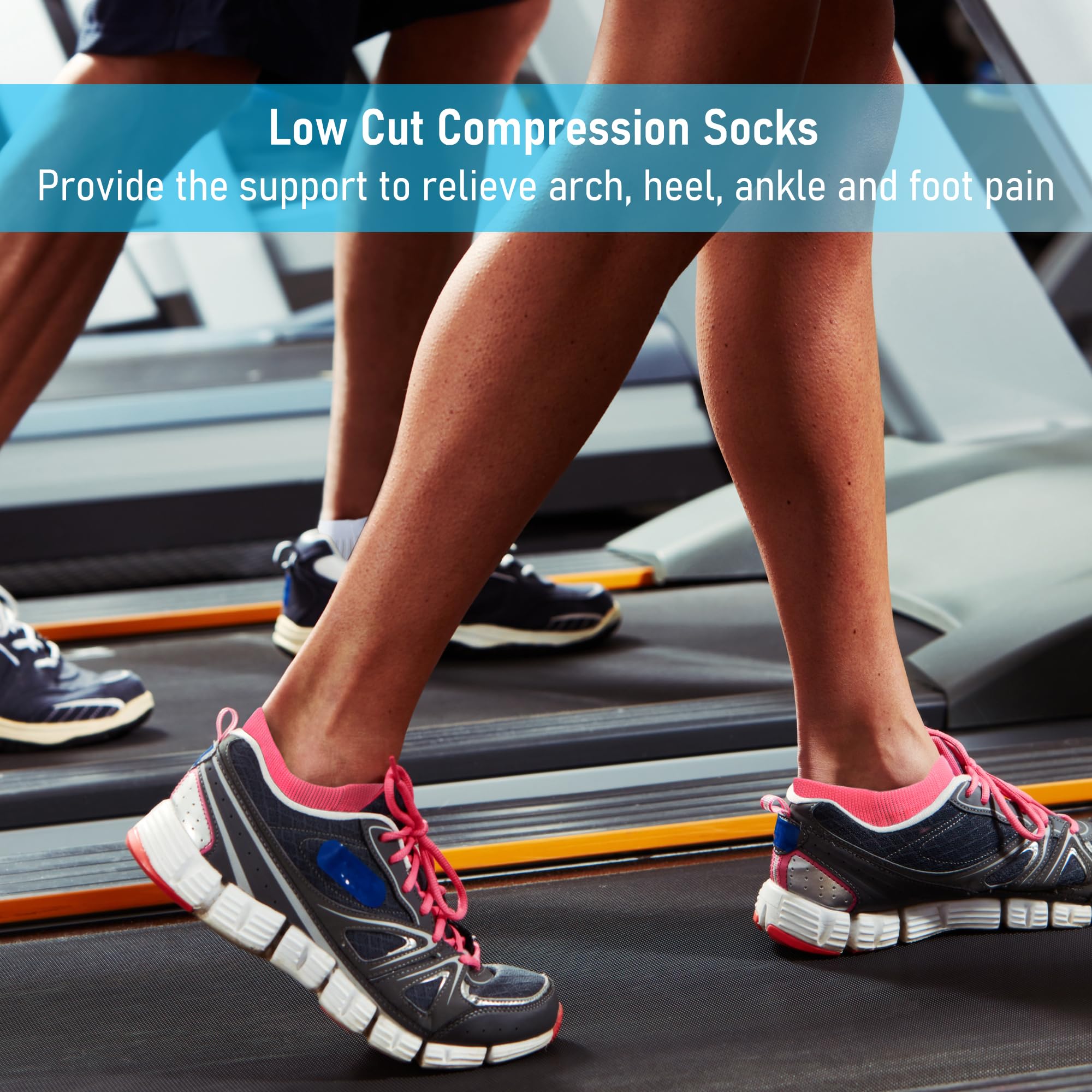 CWVLC Unisex Cushioned Compression Athletic Ankle Socks 6-Pack - Breathable Workout Socks for Running, Gym & Sports - Moisture Wicking & Arch Support for Men & Women