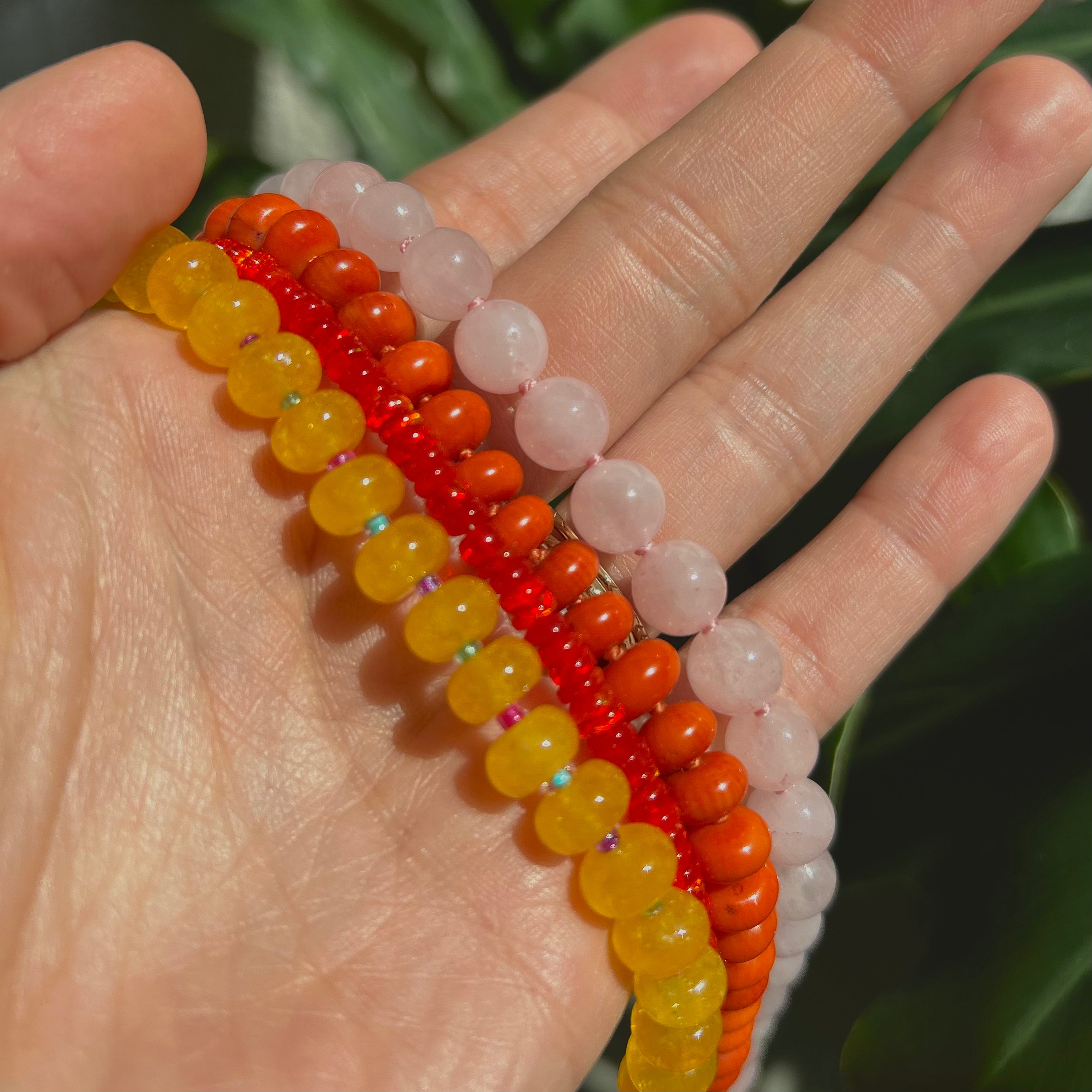 Beaded Gemstone Charm Holder Necklace - Adjustable Bohemian Jewelry for Women | Perfect for Layering, Gift Giving & Everyday Wear