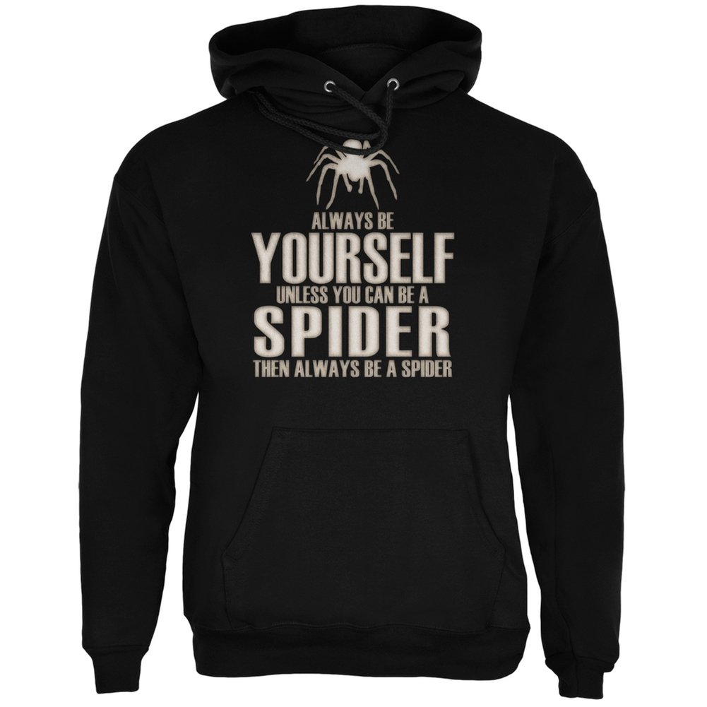 Spider Black Adult Hoodie - Trendy Unisex Pullover for Casual Wear & Street Style | Perfect for Everyday Outfits, Halloween Costumes & Gifts
