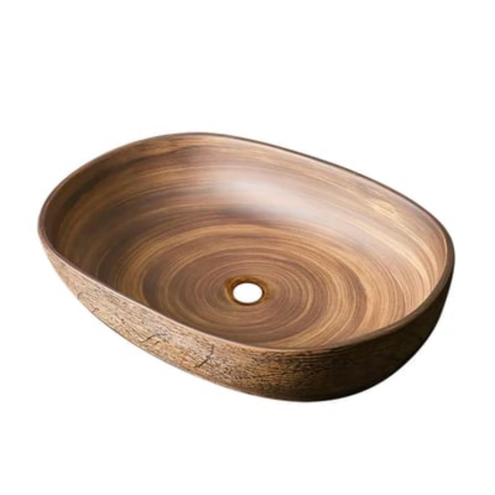 23-Inch Ceramic Oval Bathroom Vessel Sink - Retro Style Washbasin with Overflow, Elegant White Ceramic Sink for Modern and Classic Bathrooms | Perfect for Vanity, Powder Room, Guest Bath & Master Bath Decor