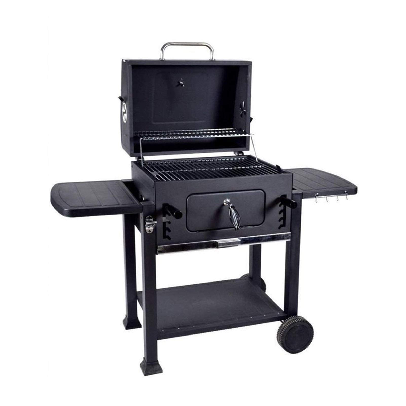 Premium Charcoal BBQ Grill for Outdoor Cooking - Adjustable Cast Iron Grill with Cover & Utensils - Perfect for Picnic, Garden, Terrace, Camping, Beach & Argentine Style Grilling