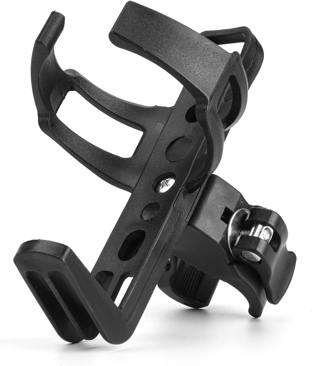360° Adjustable Bicycle Water Bottle Cage Holder - Universal Bike Drink Holder for Cycling, Strollers & Walkers (Black) | Stay Hydrated During Rides, Jogging & Outdoor Activities
