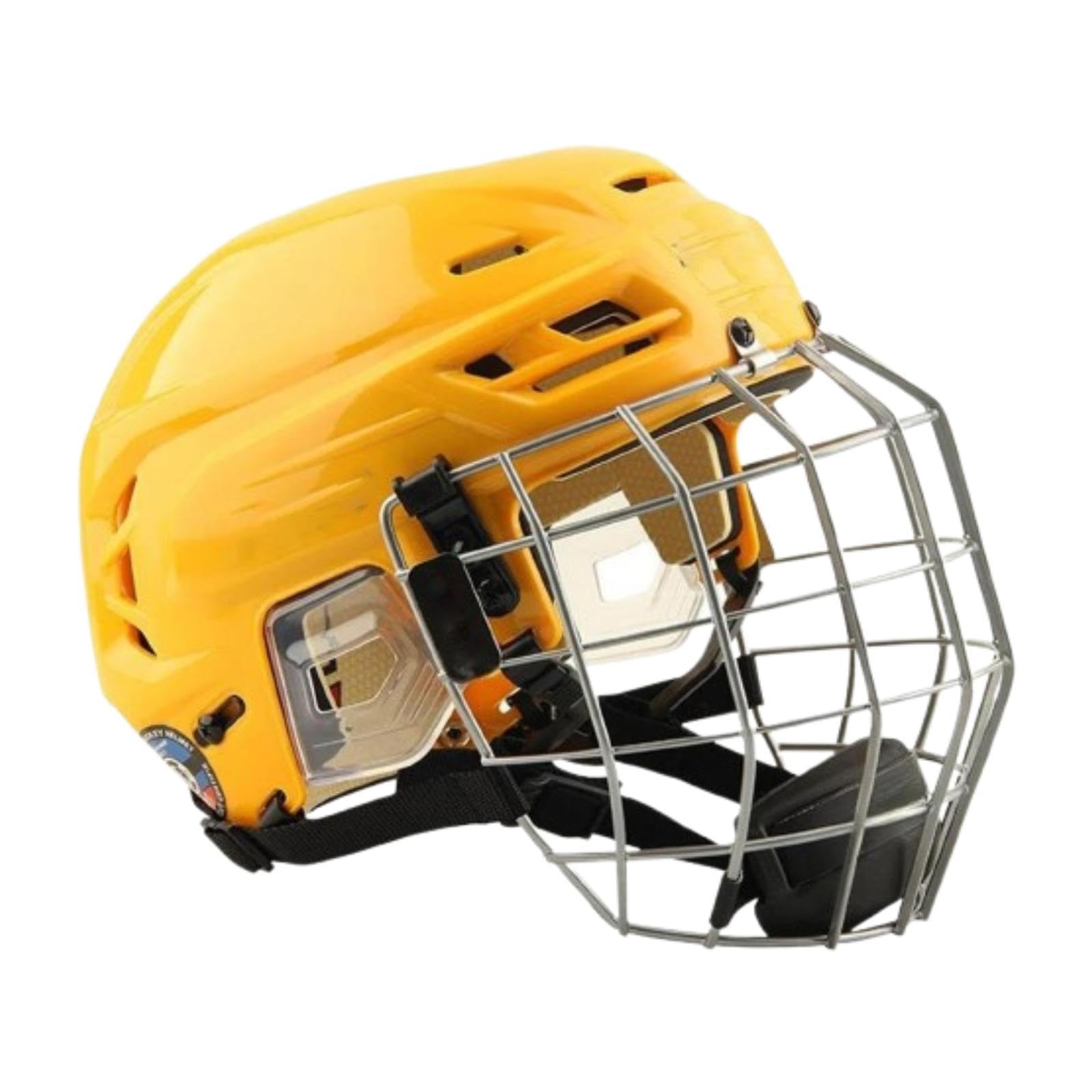 Adjustable Breathable Ice Hockey Helmet with Cage - Protective Headgear for Speed Skating, Training & Games | Durable Sports Equipment for Ice Rink & Outdoor Play