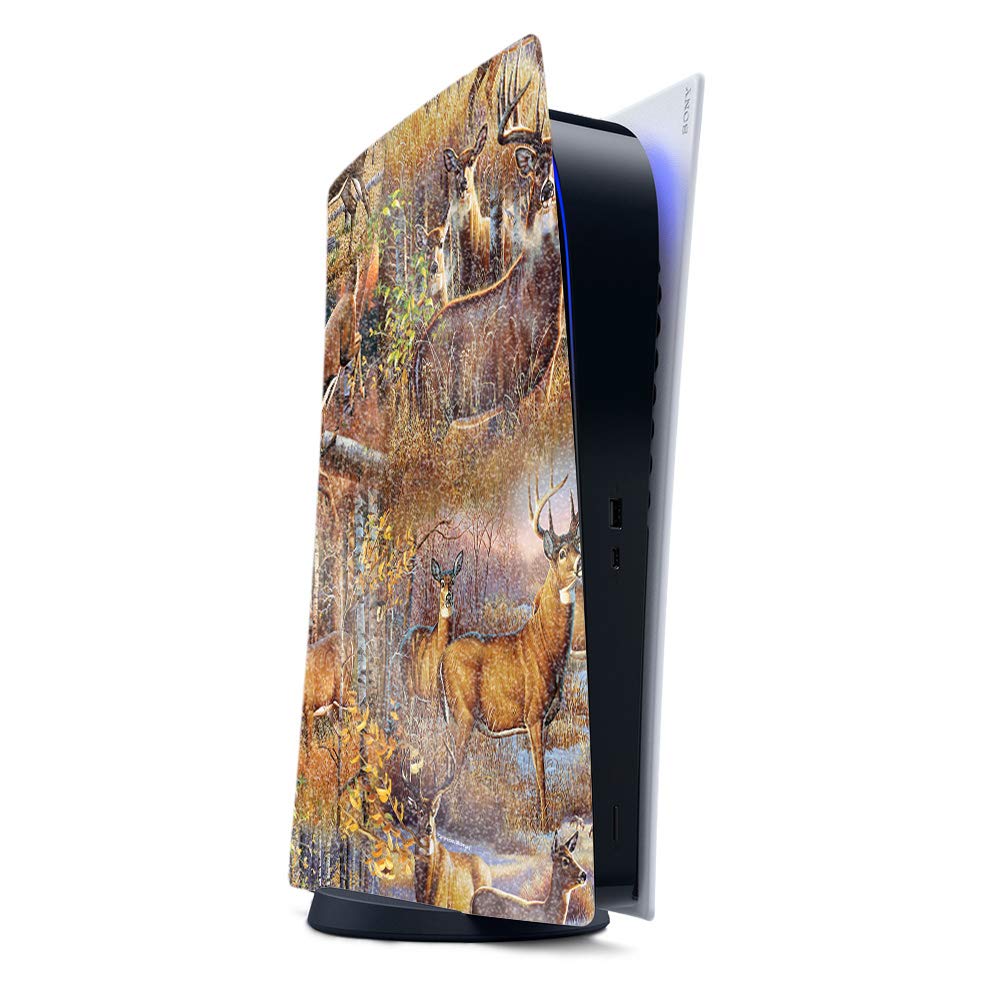 Glossy Glitter PS5 Skin - Deer Pattern | Durable & Easy to Apply | Gaming Decor