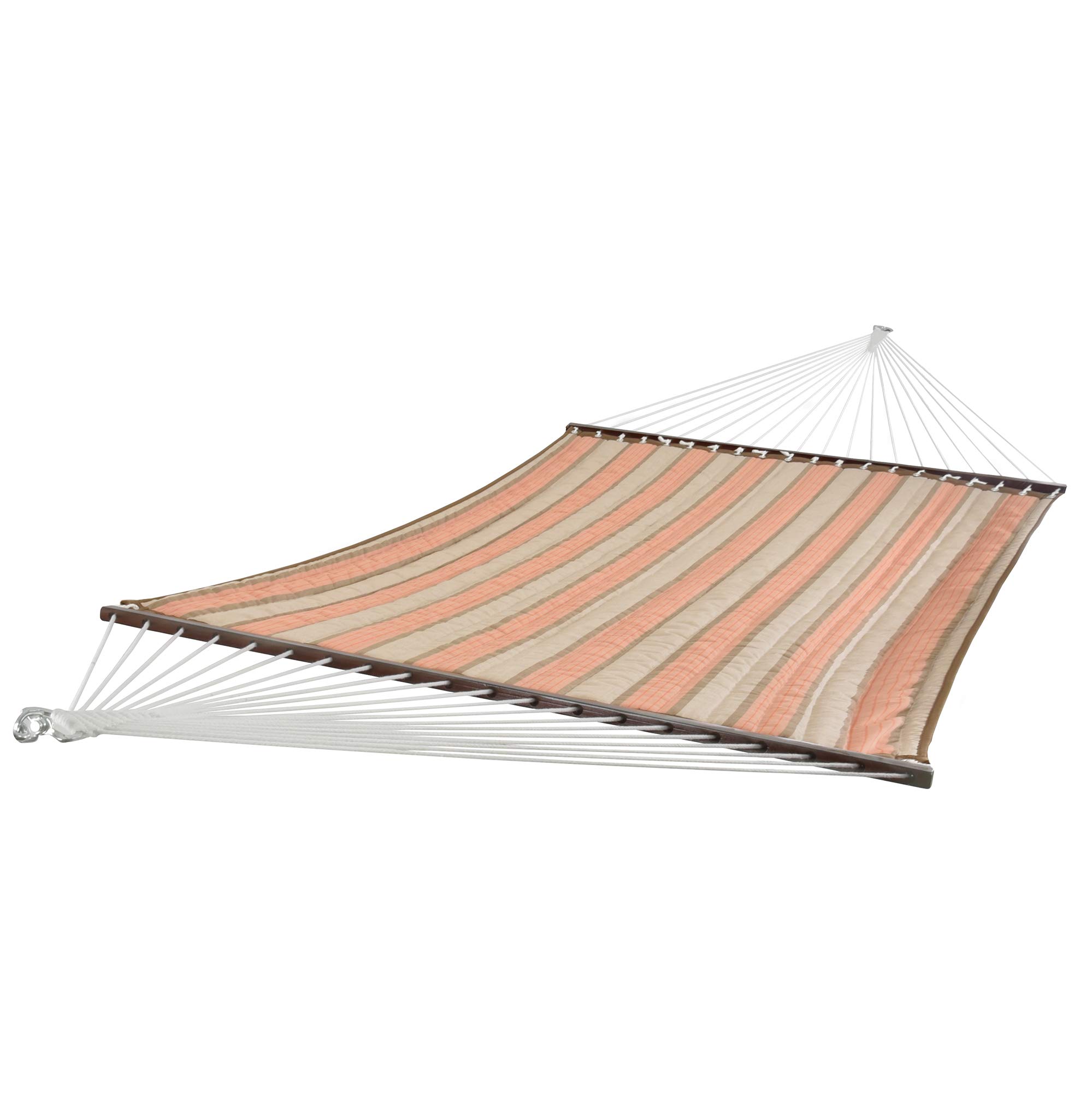 Vivere Fade Resistant Quilted Hammock with Spreader Bars - 450 lb Weight Capacity, Durable Outdoor Hammock for Patio, Backyard, Camping (Cameo Color)