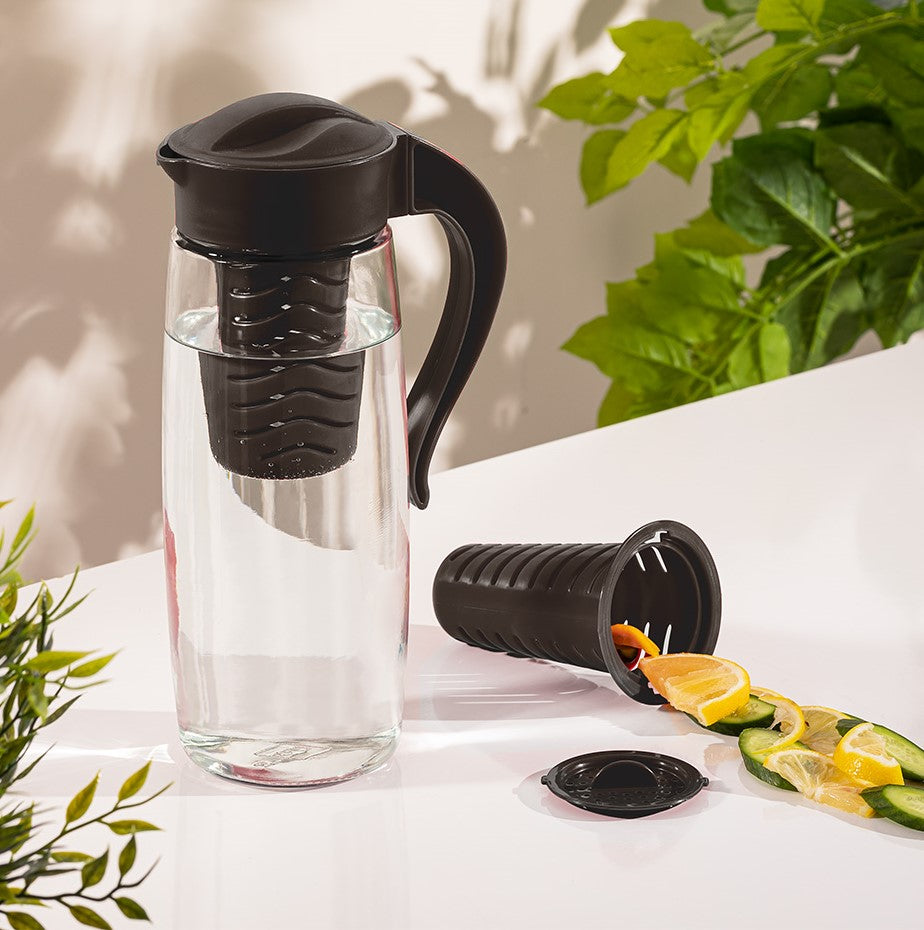1600ML Glass Pitcher with Lid - BPA-Free, Durable & Clear for Iced Tea, Lemonade, Cold Brew & Smoothies - Perfect for Home, Kitchen & Outdoor Entertaining