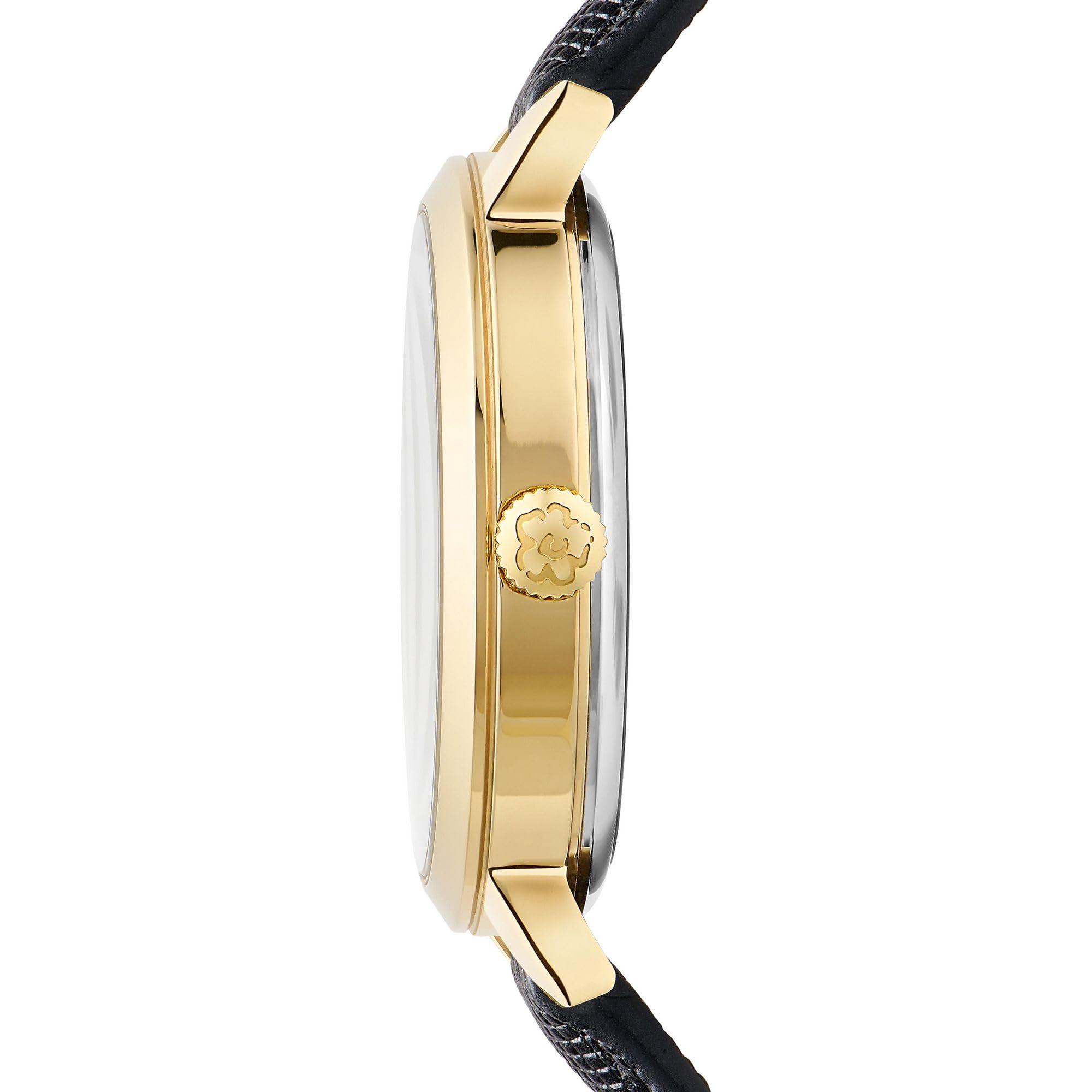 Ted Baker Women's Black Saffiano Leather Strap Watch BKPLIS3049I - Elegant Fashion Timepiece for Office, Party & Everyday Wear