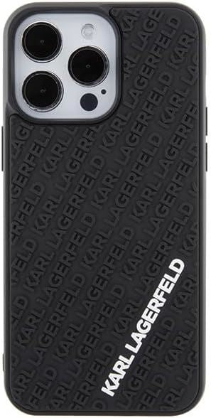 Karl Lagerfeld 3D Rubber Multi Logo Phone Case for iPhone 15 Pro Max 6.7