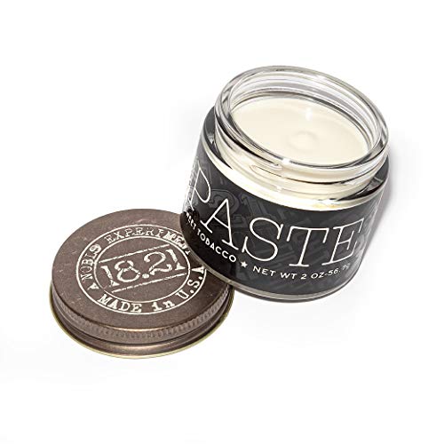 18.21 Man Made Hair Pomade for Men - Sweet Tobacco Scent, High Shine Styling Wax with Strong Hold | Perfect for Classic Pompadour, Slick Back & Vintage Hairstyles