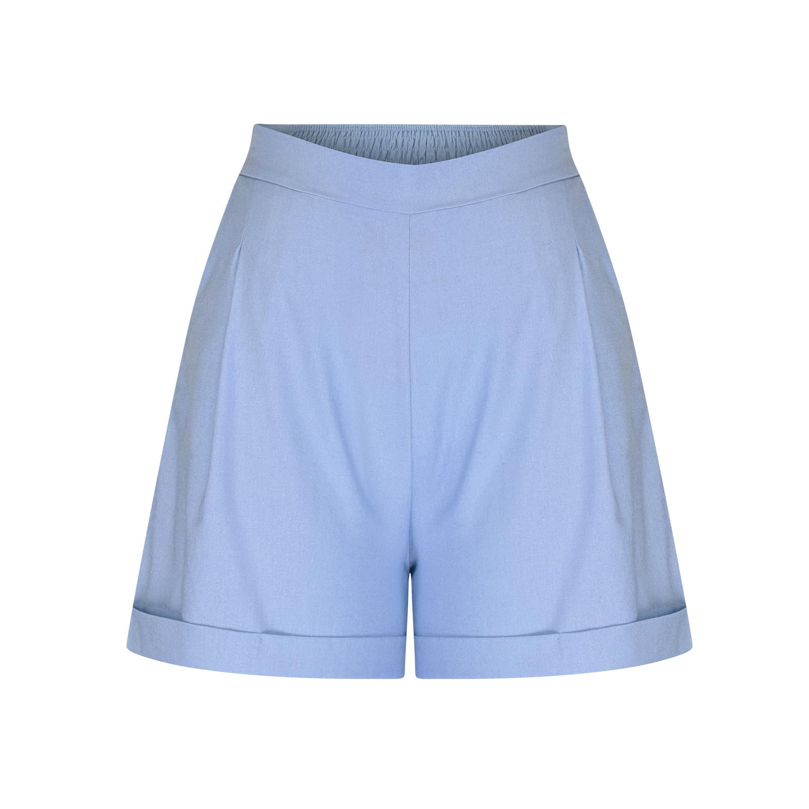 Women's Cotton Linen High Waist Lounge Shorts - Comfy Summer Casual Wear for Home & Travel