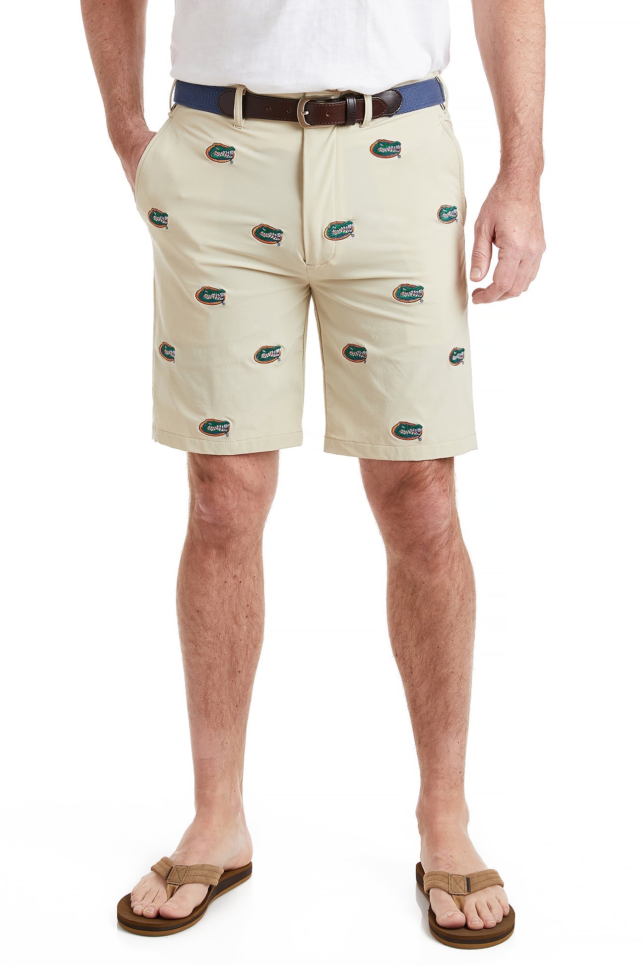 University of Florida Gators Collegiate Performance Shorts in Khaki - Comfortable Athletic Shorts for Game Day & Casual Wear