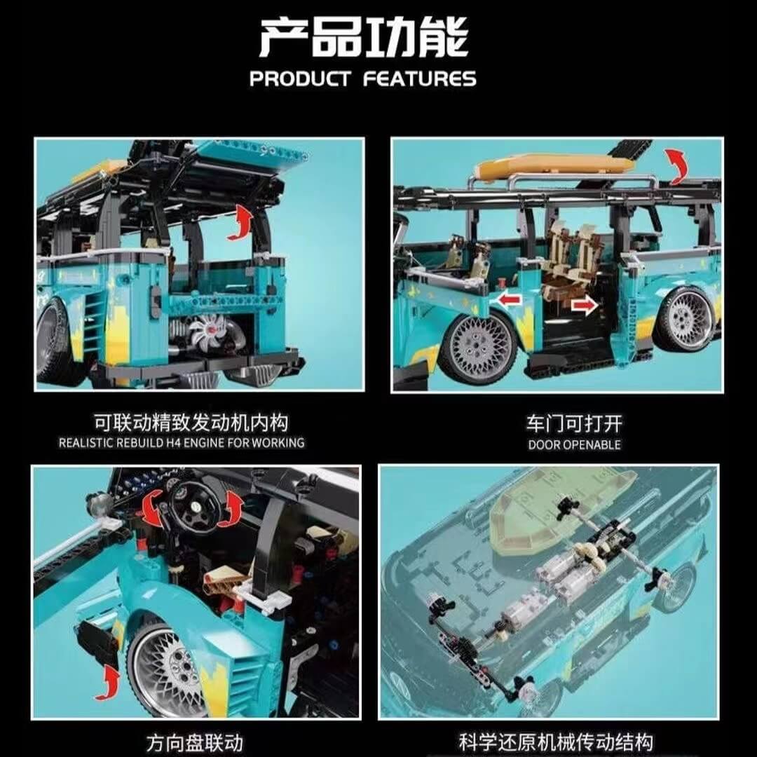 KBOX 10510 Volkswagen 2550PCS 1:10 Scale Model Building Kit - DIY Car Assembly Toy for Adults & Teens - Perfect for Home Decoration, Gift Giving & STEM Learning Activities