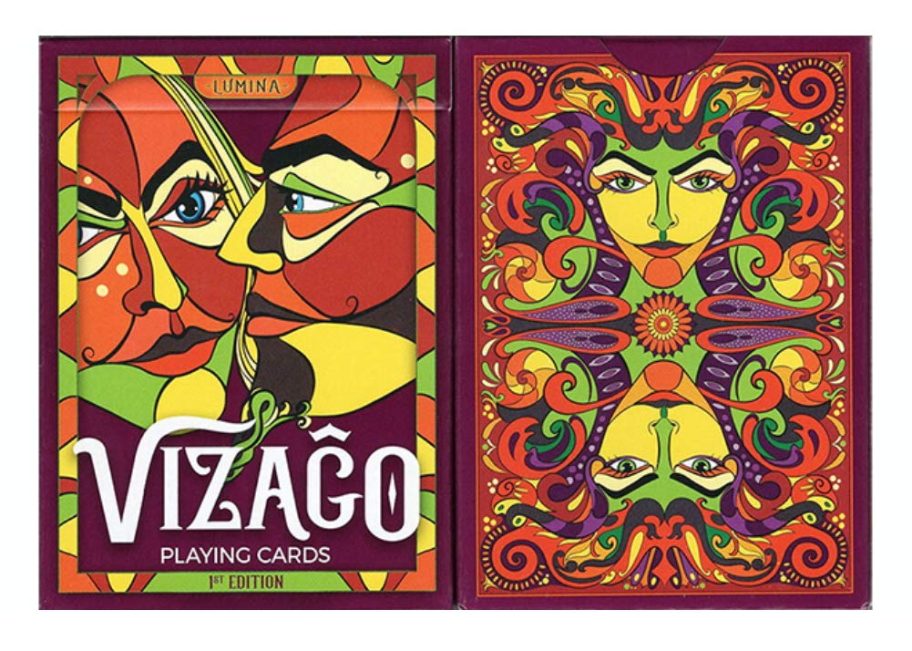 Premium Vizago Playing Cards LPCC - Blue & Red Deck for Poker, Magic Tricks & Cardistry | Ideal for Casino Nights, Game Parties & Professional Performances