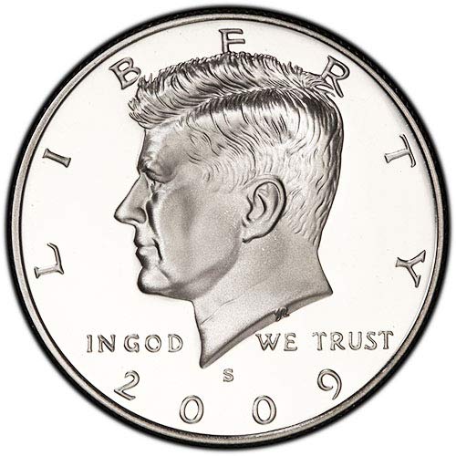2009 S Clad Proof Kennedy Half Dollar - Choice Uncirculated Coin by US Mint | Collectible Silver Coin for Coin Collectors & Investors | Perfect for Display Cases, Gift Giving & Historical Collections