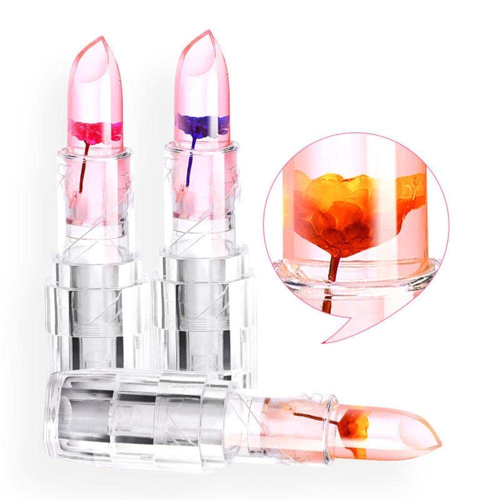 Temperature Changing Matte Lipstick - VBA Jelly Flower Color Changing Lip Gloss with Moisturizing Effect, Magic Pink Flower (Perfect for Date Night, Parties & Everyday Wear)