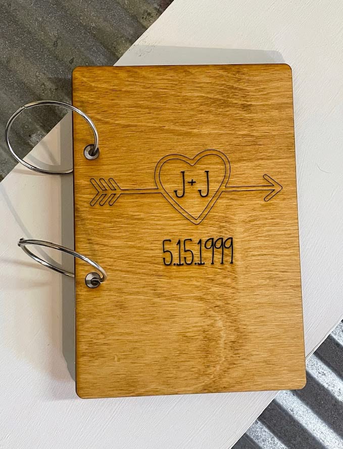 Personalized Wooden Greeting Card Holder - Custom Initials & Date Hearts Keepsake - Perfect for Bridal Showers, Baby Showers & Milestone Celebrations - Display & Preserve Your Special Cards in Style