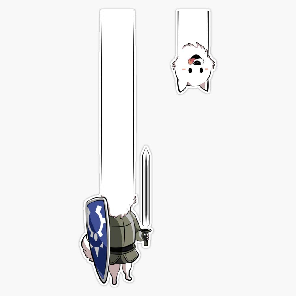 Undertale Lesser Dog Vinyl Waterproof Sticker - 5 Inch Decal for Car, Laptop, Wall, Window & Bumper - Durable Anime Gaming Decoration for Fans - Perfect for Room Decor, Tech Accessories & Personalization