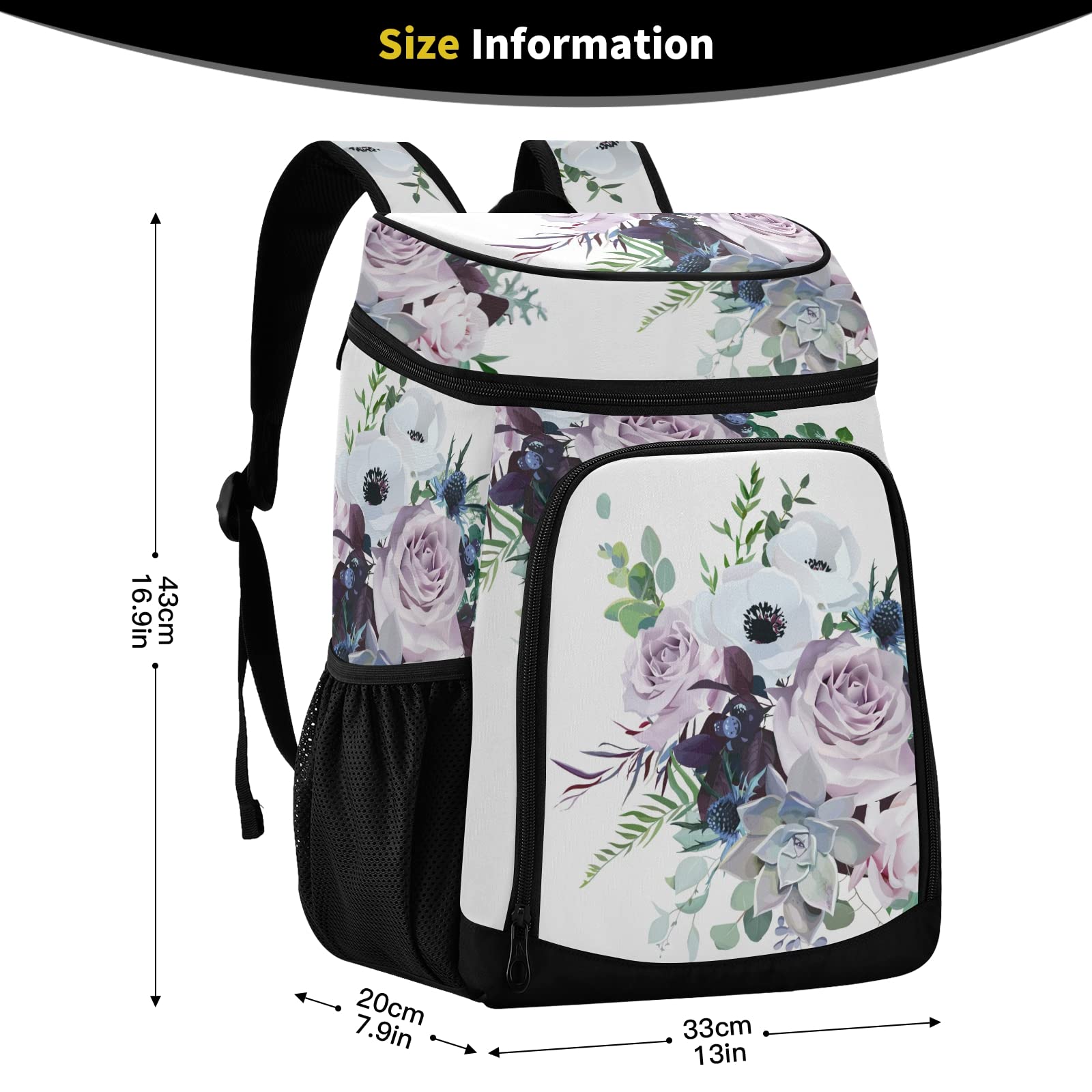 Insulated Leakproof Cooler Backpack for Women & Men - Large Capacity Picnic Lunch Bag for Work, Fishing, Hiking, Camping, Beach & Outdoor Activities | Perfect for Picnics, BBQs, Travel & Daily Commute